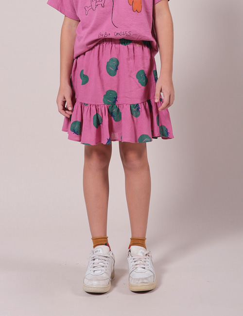 [BOBO CHOSES]  Tomatoes All Over Ruffle Mini Skirt