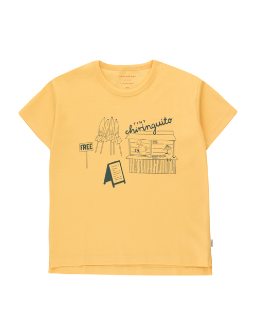 [TINY COTTONS]  CENTRAL BEACH TEE _ yellow/dark teal