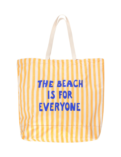 [TINY COTTONS]  THE BEACH IS FOR EVERYONE TOTE BAG _ yellow/light cream