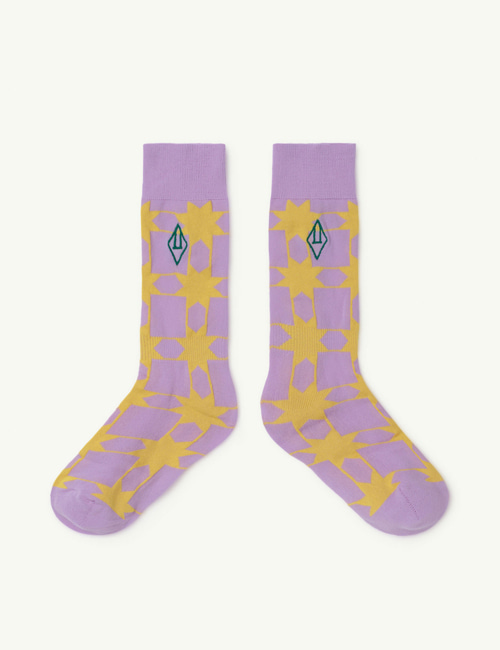 [T.A.O]  Purple Logo Hen Kids Socks
