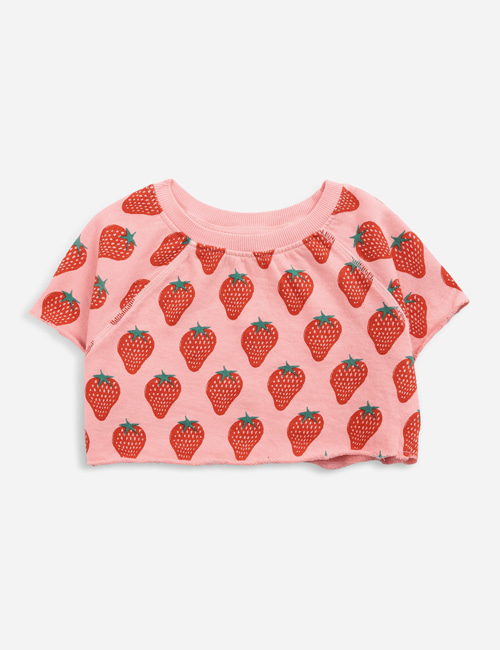 [BOBO CHOSES] Strawberry all over cropped sweatshirt