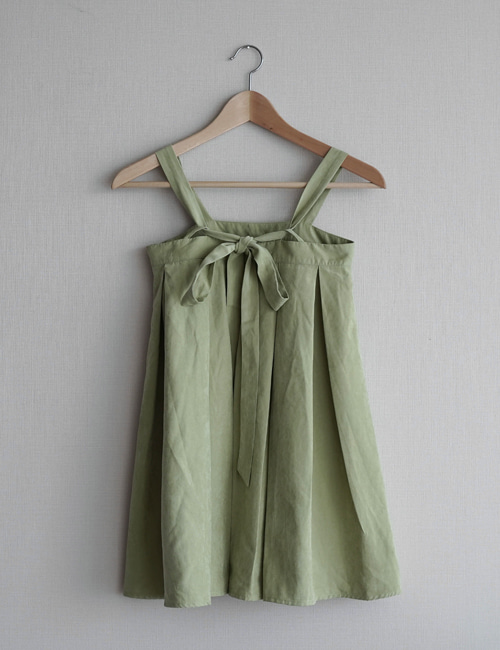 [MES KIDS DES FLEURS] pleat dress _ Greenyellow