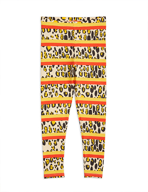 [MINI RODINI]  Leopard stripe aop leggings _ Multi [80/86]