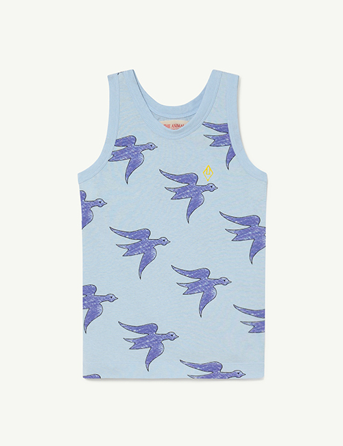 [The Animals Observatory]  Blue Birds Frog T-Shirt