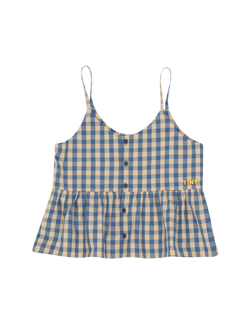 [Tiny Cottons]“TINY” VICHY BLOUSE _ summer navy/cappuccino