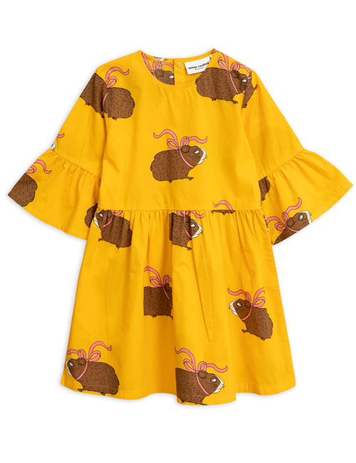 [MINI RODINI] Posh guinea pig dress_Yellow