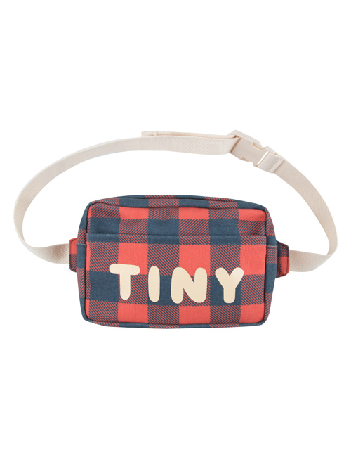 [TINY COTTONS] “CHECK” FANNY BAG _ navy/red