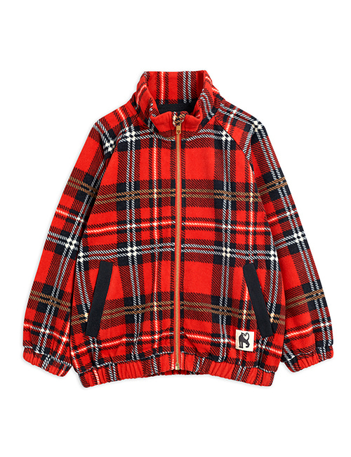 [MINI RODINI] Fleece check jacket _ Red