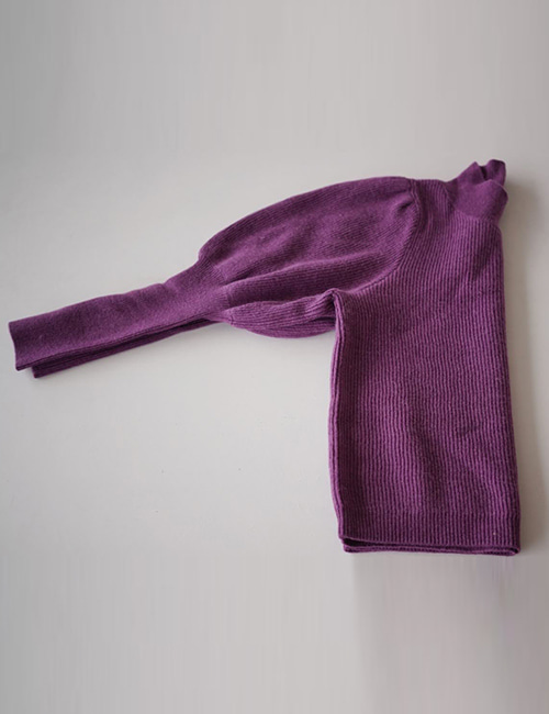 [MES KIDS DES FLEURS]puff sleeve sweater _ Purple