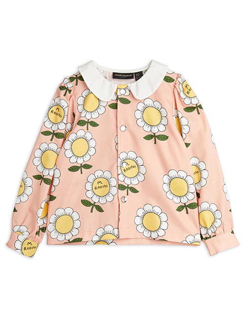 [MINI RODINI]  MR flower woven blouse _ Apricot