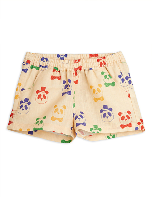 [MINI RODINI]  Panda woven shorts _ Beige