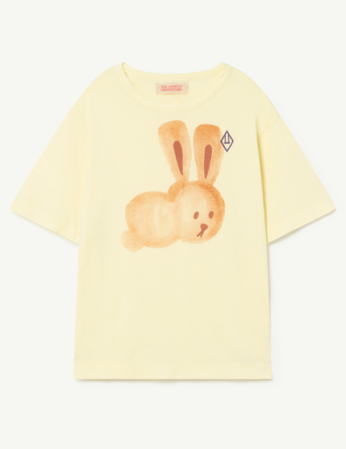 [T.A.O]  ROOSTER OVERSIZE KIDS+ T-SHIRT Yellow_Pink Rabbit [12Y]