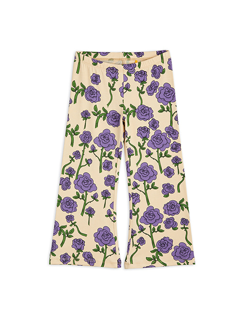 [MINI RODINI] Roses aop flared trousers _ purple