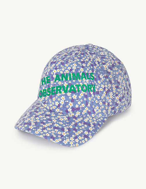 [The Animals Observatory] HAMSTER KIDS CAP _ Blue_Flowers