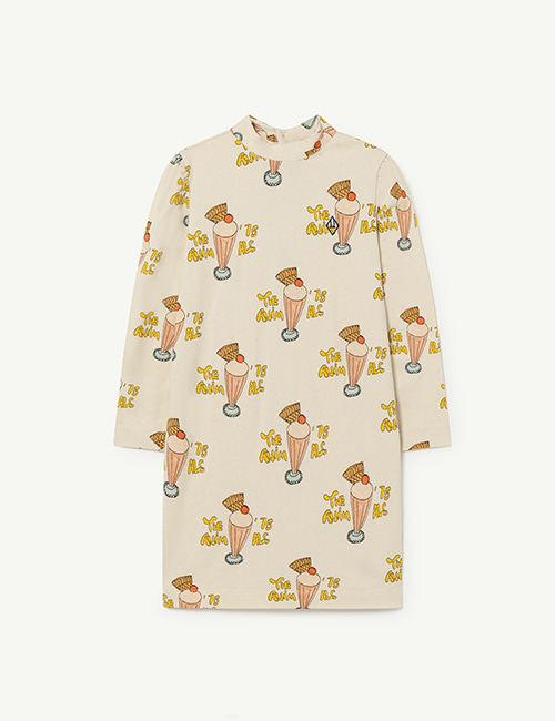 [The Animals Observatory] JERSEY BUG KIDS DRESS _ White_Ice Creams