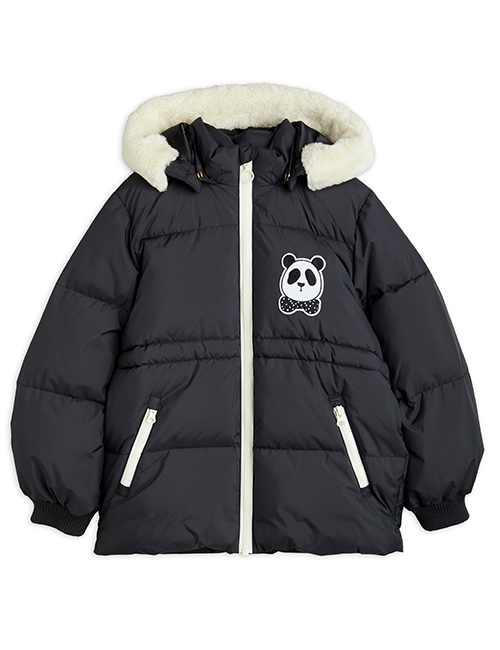 [MINI RODINI] Panda hooded puffer jacket _ Black[92/98]