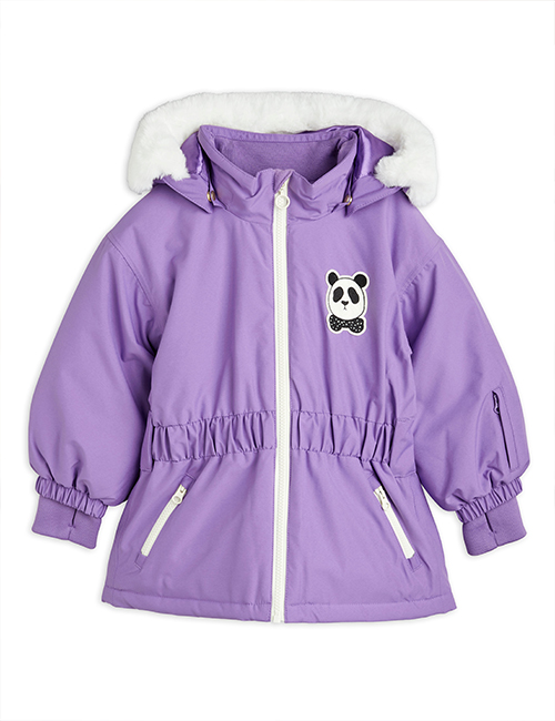 [MINI RODINI] Panda soft ski jacket _ Purple[ 92/98, 104/110]
