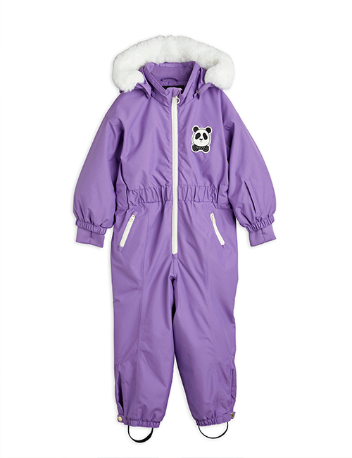[MINI RODINI]Panda soft ski overall _ Purple