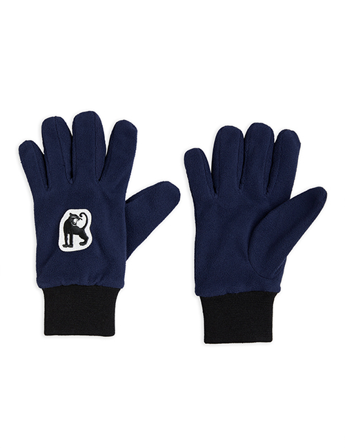 [MINI RODINI] Microfleece gloves _ Navy [5/8Y]