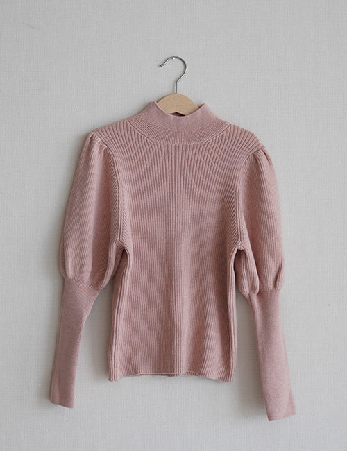 [MES KIDS DES FLEURS]Iantern sleeve sweater _ Pink [100% WOOL] [XS]