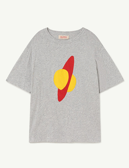 [The Animals Observatory]  ROOSTER OVERSIZE KIDS T-SHIRT Grey [4Y]