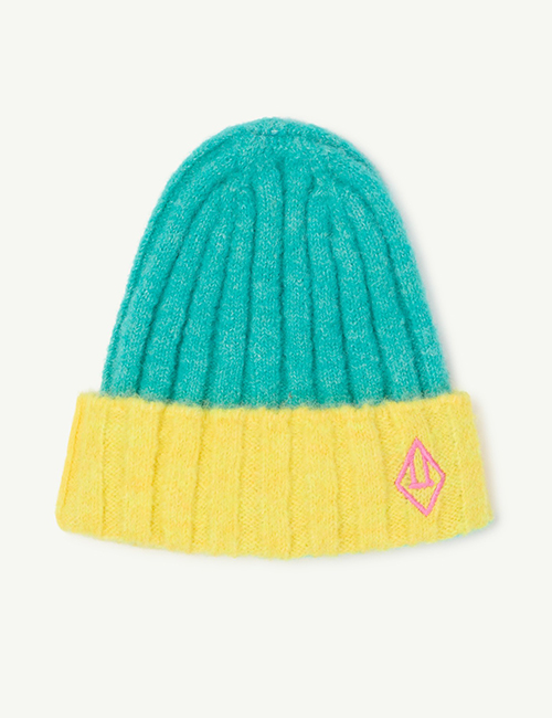 [The Animals Observatory]  BICOLOR PONY BABY HAT Turquoise