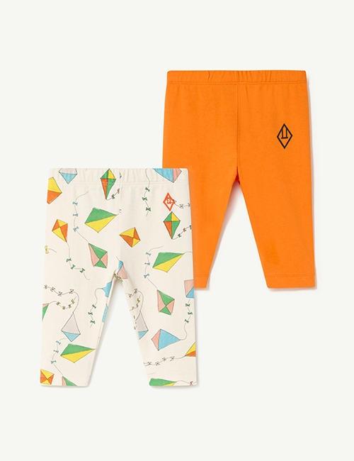 [The Animals Observatory]  PACK PENGUIN BABY PANT Orange