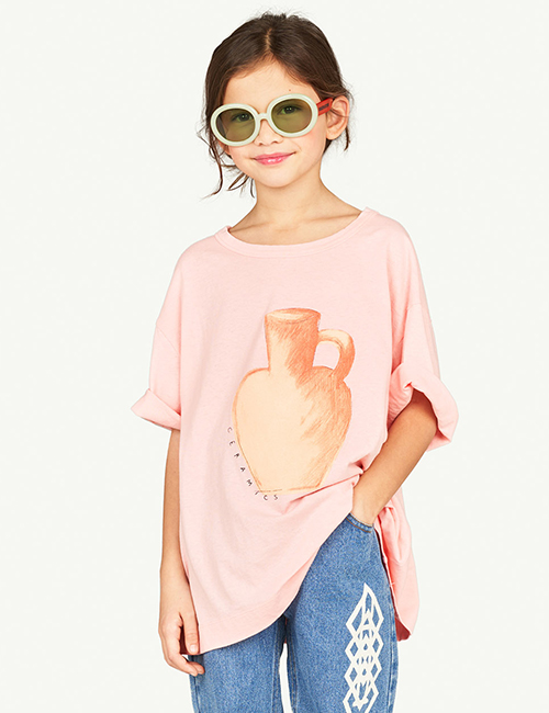 [The Animals Observatory]  ROOSTER OVERSIZE KIDS T-SHIRT Pink [2Y, 3Y, 10Y, 12Y, 14Y]