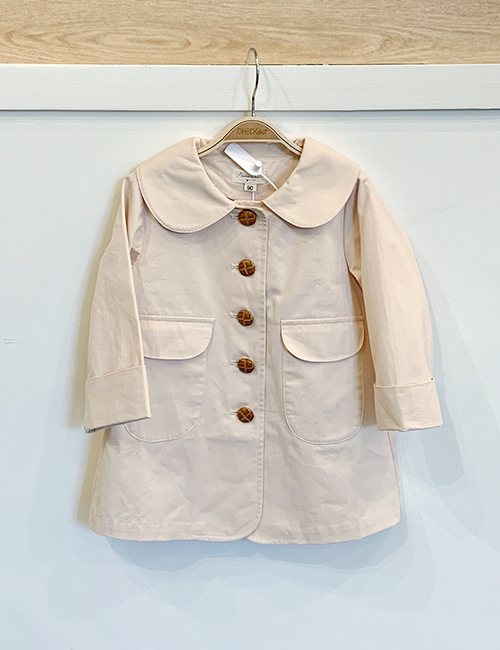 [MES KIDS DES FLEURS]Long trench coat _ Beige [100% cotton] [90,100,110,120,140]