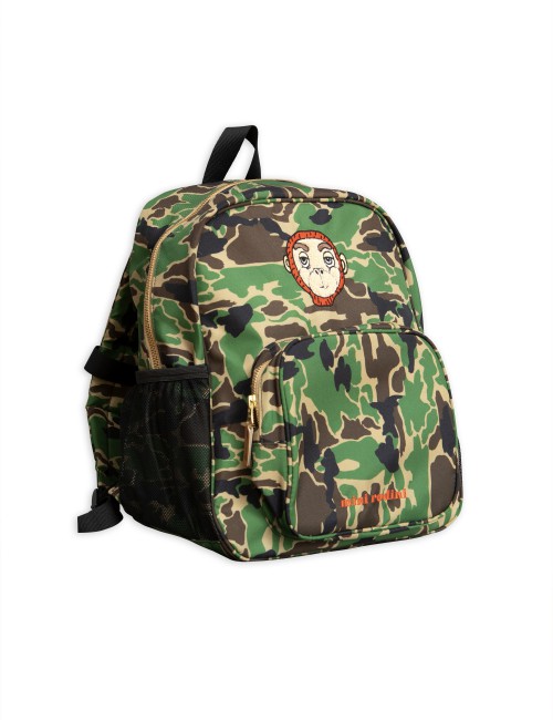 [MINI RODINI] Camo school bag Green