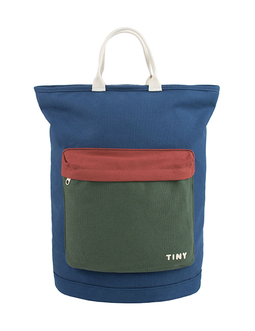 [TINY COTTONS] COLOR BLOCK TOTEPACK _ light navy