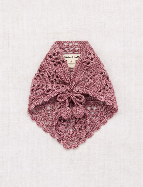 [MISHAANDPUFF]Crochet Kerchief _ Antique Rose