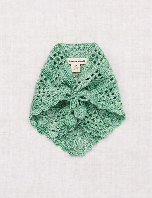 [MISHAANDPUFF]Crochet Kerchief _ Celadon