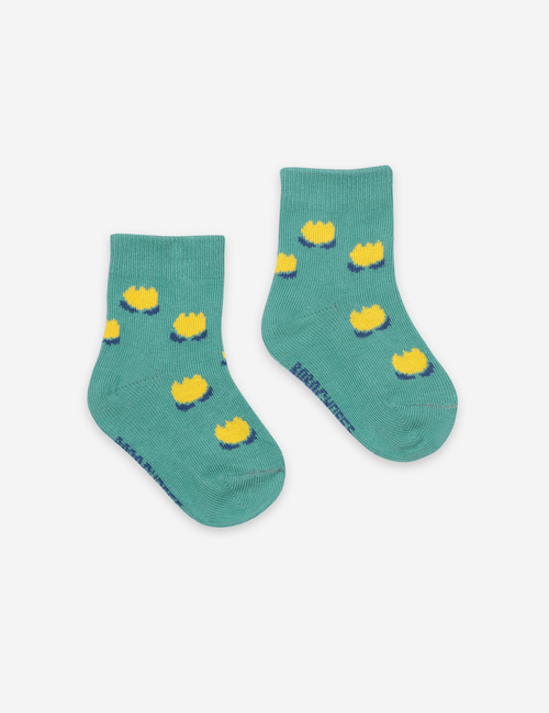 [BOBO CHOSES] Chocolate Flowers Green Baby Socks[20-22]