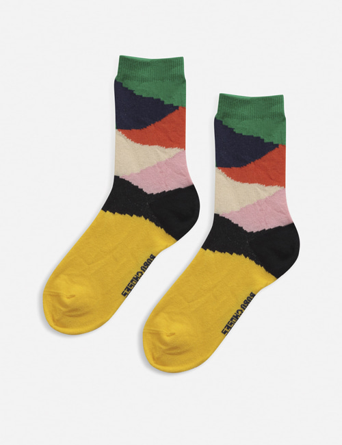 [BOBO CHOSES]  Multi Color Block short socks