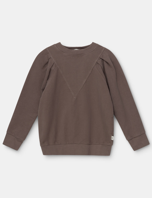 MY LITTLE COZMO]Organic puff-sleeved girls sweatshirt_ Taupe[4Y, 6Y, 10Y, 12Y]