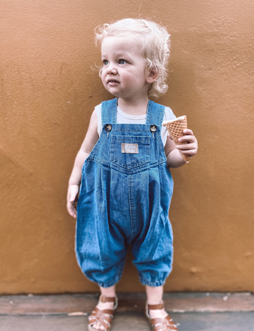 [TWIN COLLECTIVE KIDS] BABY OVERALL- COASTAL STONE BLUE