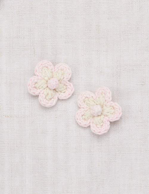 [MISHA AND PUFF]Medium Flower Clip Set _ Winter Cream
