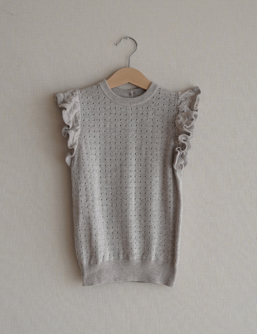 [MES KIDS DES FLEURS] sleeveless  sweater _  light grey[XS, S]