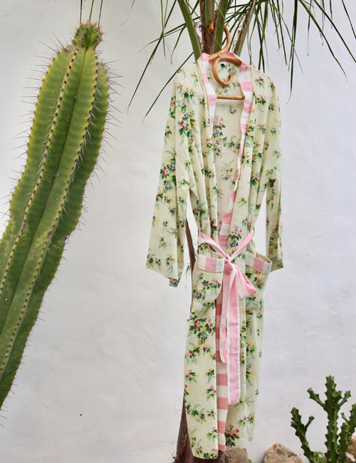 [BONJOUR DIARY] Kimono _ Tropical print[Small]