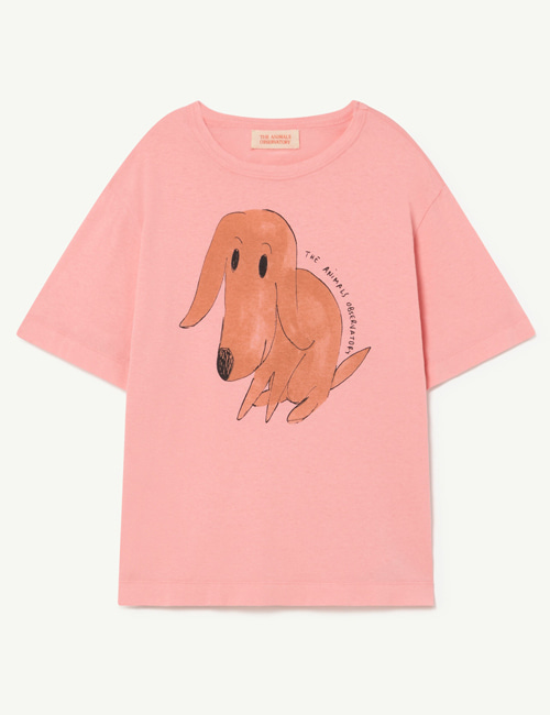 [T.A.O]  ROOSTER OVERSIZE KIDS+ T-SHIRT Pink_Brown Dog[12Y]