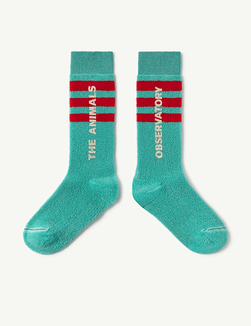 [The Animals Observatory] SKUNK KIDS SOCKS _ Turquoise_The Animals