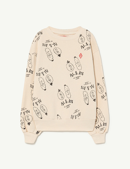 [The Animals Observatory] Recycled Raw White Bear Sweatshirt