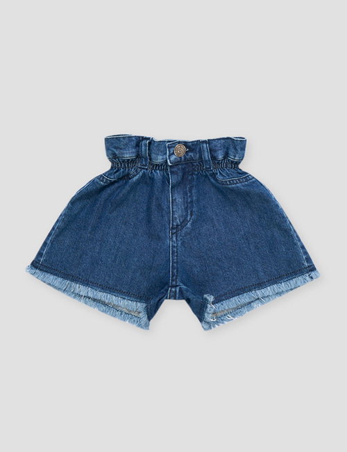 [THE NEW SOCIETY]  Allegria Short _ Blue Denim Embroidery