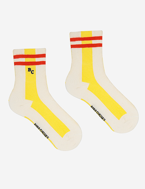 [BOBO CHOSES] Yellow stripes long socks [23-25, 26-28]
