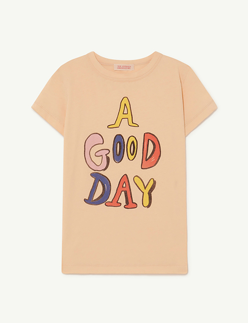 [The Animals Observatory]  Beige A Good Day Hippo T-Shirt[2Y,3Y,4Y,8Y,12Y]