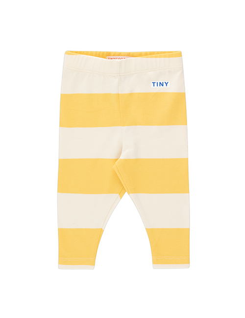 [TINY COTTONS]  STRIPES BABY PANT _ light cream/yellow [9M, 12M]