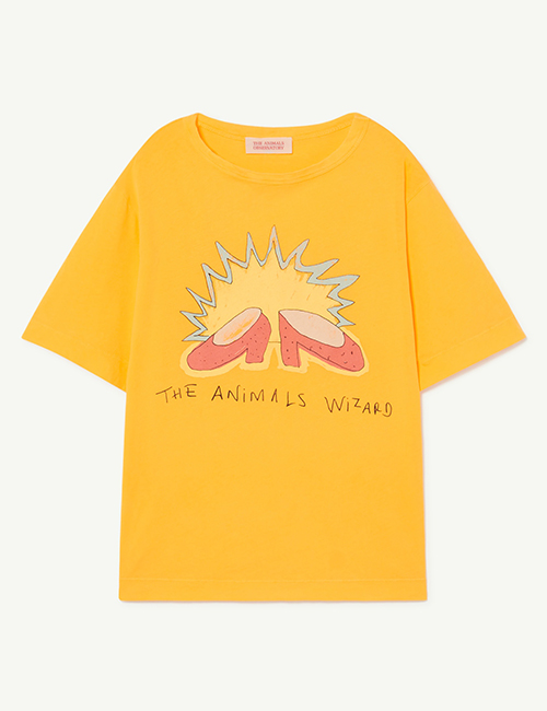 [The Animals Observatory]  Yellow Wizard Rooster Oversize T-Shirt[2Y,3Y,4Y,6Y,8Y,10Y,12Y,14Y]