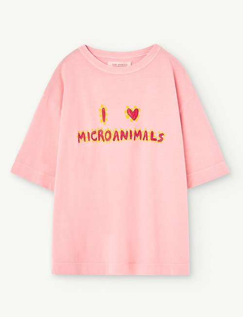 [The Animals Observatory]  ROOSTER OVERSIZE KIDS T-SHIRT _ Pink [ 2Y, 3Y, 6Y, 14Y]