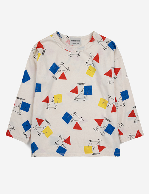[BOBO CHOSES]Crazy Bicy all over long sleeve T-shirt [10-11Y, 12-13Y]